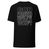 GOD FORGIVES Unisex t-shirt