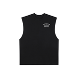 P.O.Y Raw Edge Cotton Tank Top