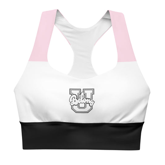 PNK/BLK Longline sports bra