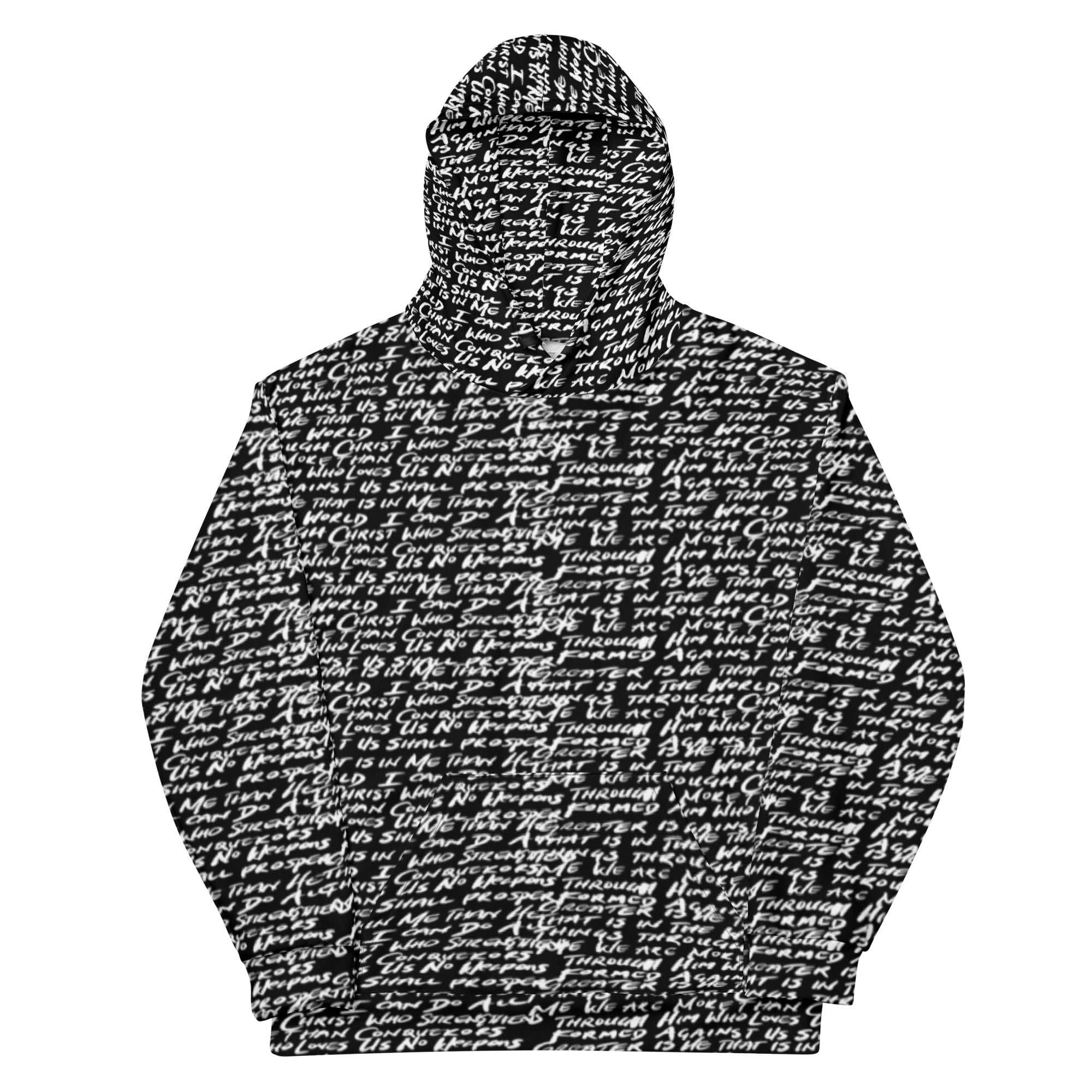 ALLTHINGS Black faith based hoodie I can do all things