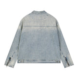 KL Vintage Wash Zip Denim Jacket