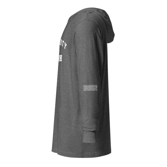 P.O.Y  GRY Hooded long-sleeve tee