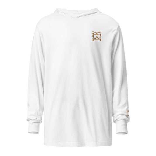 Y Sig Hooded long-sleeve tee GLD