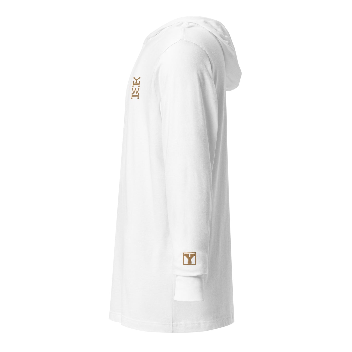 Y Sig Hooded long-sleeve tee GLD