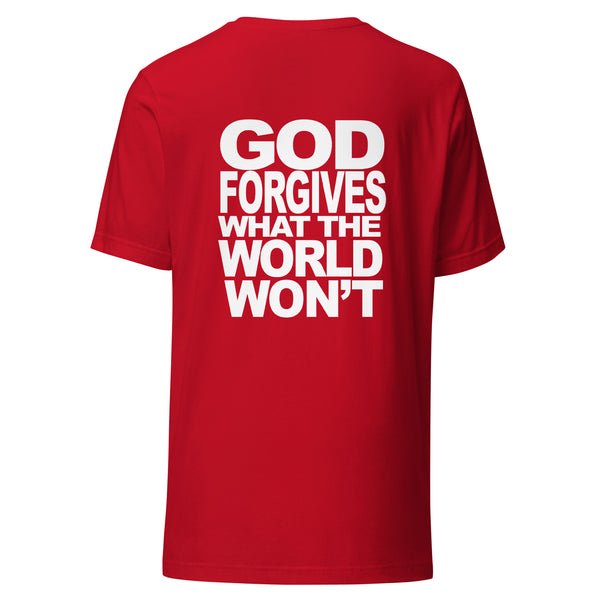 GOD FORGIVES Unisex t-shirt