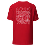 GOD FORGIVES Unisex t-shirt