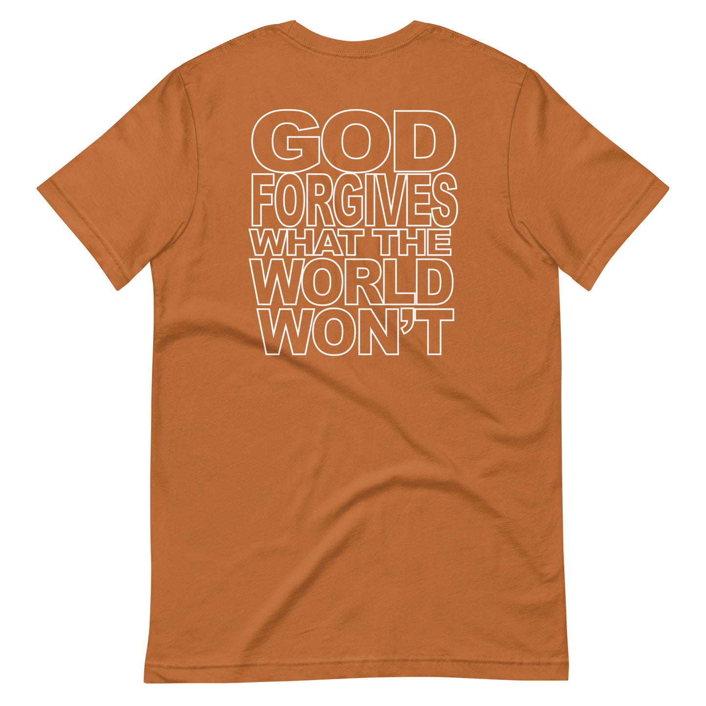 GOD FORGIVES Unisex t-shirt